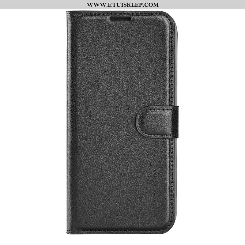 Etui Folio do Google Pixel 7 Klasyczna Sztuczna Skóra Liczi